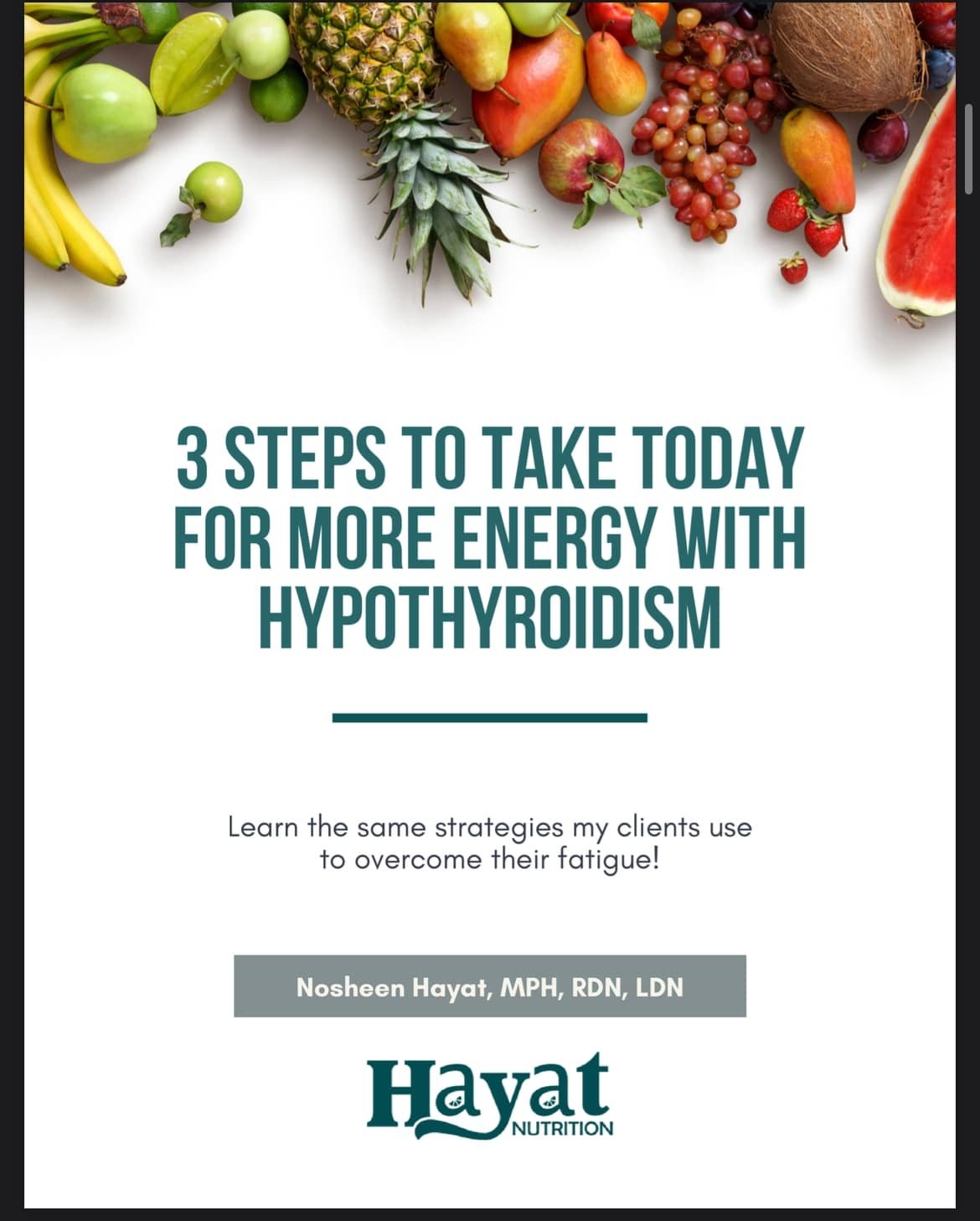 Cover of the thyroid energy ebook